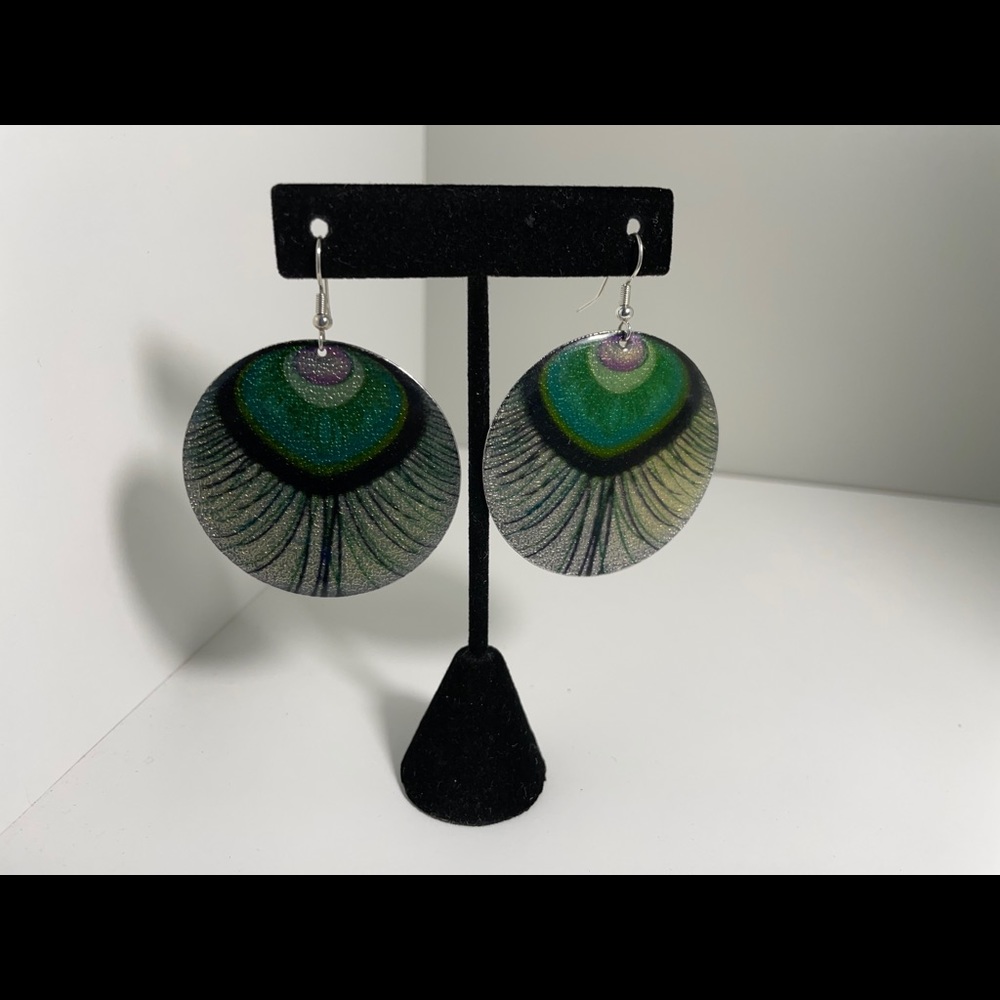 Peacock Round Shape dangling Earring